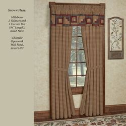 Millsboro Plaid Tailored Curtain Pair Multi Warm