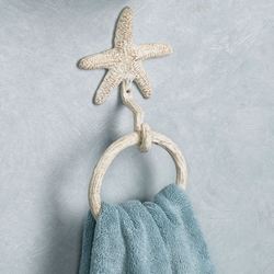 Starfish Towel Ring Weathered White