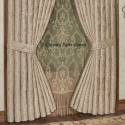 Camelot Tailored Curtain Pair Almond
