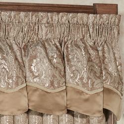 Camelot Scalloped Valance Almond 72 x 20