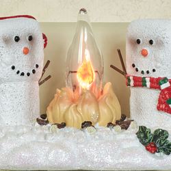 Marshmallow Snowmen Nightlight White