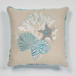 Seaview II Embroidered Pillow Sand 18 Square