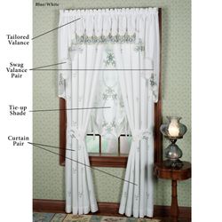 Bella Rose Tailored Curtain Pair