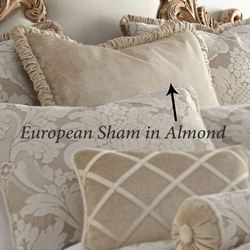 Brighton Piped European Sham Almond