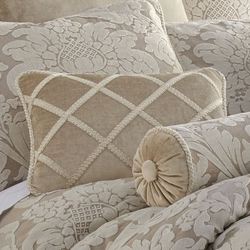 Brighton Velvet Pillow Almond Rectangle