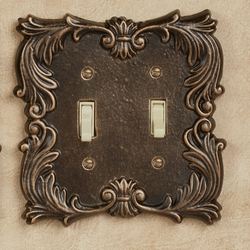 Fleur de Lis Double Switch Bronze/Gold