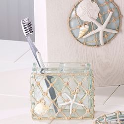 Sea Glass Toothbrush Holder Aqua Mist