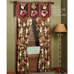 Cabana Tailored Curtain Pair Cocoa 84 x 84