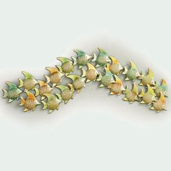 Angelfish Wave Wall Sculpture Green