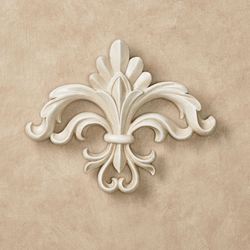 Rhett Fleur de Lis Wall Accent Antique White