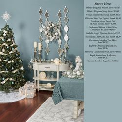 Adeana Mirrored Candleholders Platinum Set of Two