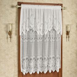 Adelina Lace Curtain Panel with Valance 60 x 63
