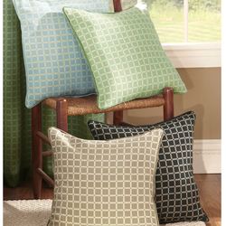 Zephyr Piped Square Pillow  16 Square