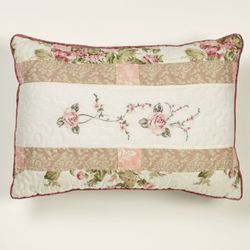 Daydream Embroidered Rectangle Pillow Rose