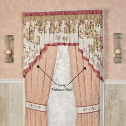 Daydream Swag Valance Pair Rose 72 x 36