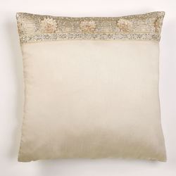 Elegante Sequined Tailored Sham Light Cream European