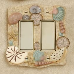 At the Beach Double Dimmer Rocker Switch Natural