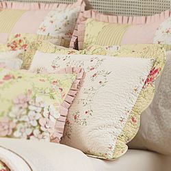 Prairie Bloom Quilted Sham Light Cream Standard