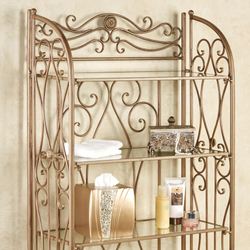 Kadalynn Bathroom Space Saver Satin Gold
