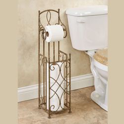 Abbianna Toilet Paper Stand Antique Gold