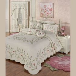 Posy Floral Grande Bedspread Natural