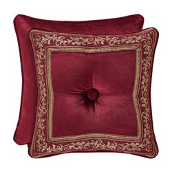 Maribella Tufted Pillow Ruby 18 Square