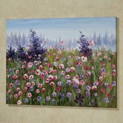 Field of Wildflowers Canvas Wall Art Multi Pastel