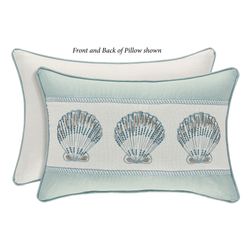 Waters Edge Embroidered Pillow Pale Blue Rectangle