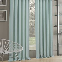 Waters Edge Tailored Curtain Pair Pale Blue 82 x 84