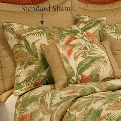 La Selva II Leafy Flanged Sham Light Gold