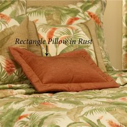 La Selva II Flanged Pillow Rust Rectangle