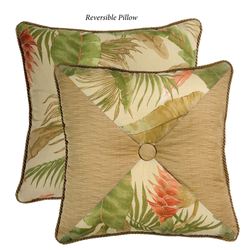 La Selva II Reversible Tufted Pillow Light Gold 18 Square