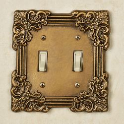 Fleurista Double Switch Antique Brass