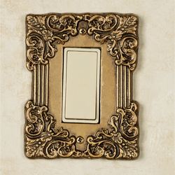 Fleurista Single Dimmer Rocker Antique Brass