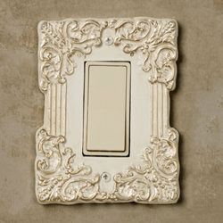 Fleurista Single Dimmer Rocker Ivory/Gold