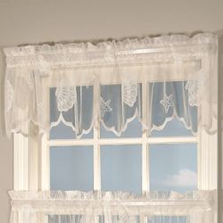 Seashells Lace Tailored Valance  56 x 13