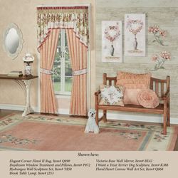 Floral Heart Canvas Wall Art Multi Pastel Set of Two