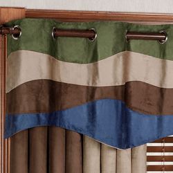 Momentum Grommet Valance Indigo/Sand 60 x 20