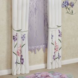 Wildflowers Tailored Curtain Pair Ivory 96 x 84