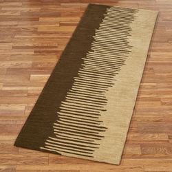 Blurred Lines Rug Runner Dark Bronze