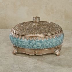 Cambria Covered Jar Aqua Short