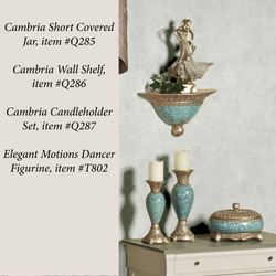Cambria Covered Jar Aqua Short