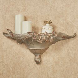 Peacock Elegance Wall Shelf Multi Metallic