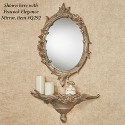 Peacock Elegance Wall Shelf Multi Metallic