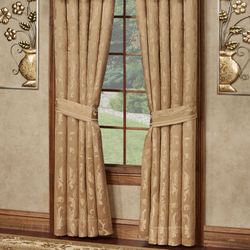 Monaco Wide Tailored Curtain Pair Gold