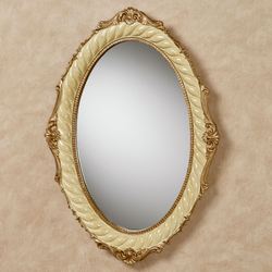 Genevia Oval Wall Mirror Pearl