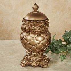 Corinthia Covered Jar Aged Gold