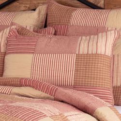 Sawyer Mill Red Patchwork Quilted Sham Dark Red