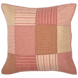 Sawyer Mill Red Patchwork Quilted European Sham Dark Red