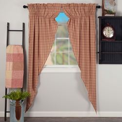 Sawyer Mill Red Prairie Curtain Pair Dark Red